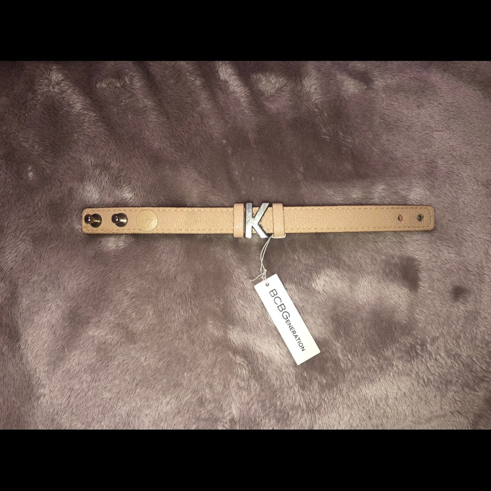 BCBG Bracelet with Tan Leather and Silver K
